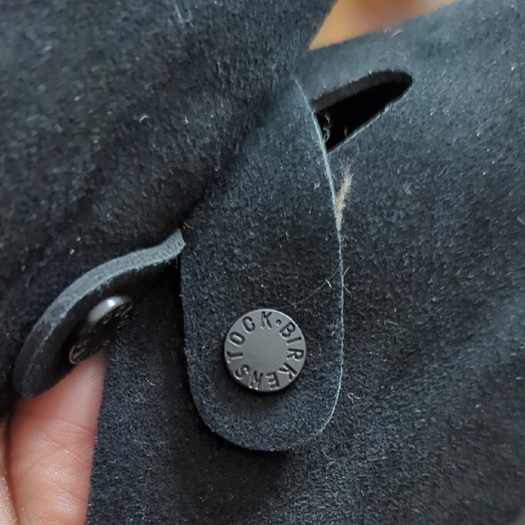 Birkenstock Black Suede Clogs with Soft Footbed - Picture 6 of 8